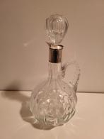 Kristallen karaf met zilveren hals, Antiek en Kunst, Antiek | Glas en Kristal, Ophalen of Verzenden