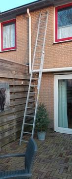 aluminium ladder te koop, Doe-het-zelf en Verbouw, Ladders en Trappen, Ophalen of Verzenden, Zo goed als nieuw, Ladder, Opvouwbaar of Inschuifbaar