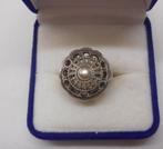 Zilveren drachtknop ring Leesener maat 18 nr.456, Verzenden, Zilver, Ring