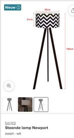Vloerlamp Newport zwart/wit nog nieuw in doos, Ophalen, Nieuw