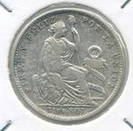 Peru 1/5 Sol 1913 FG-R, Mintage < 223.000, More Rare, Ophalen of Verzenden, Zuid-Amerika, Zilver