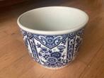 Delft Sphinx authentieke keramische bloempot wit-blauw, Ophalen