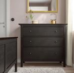 Ikea Hemnes ladekast, zwart, nieuw in doos, Huis en Inrichting, Kasten | Ladekasten, Ophalen, Nieuw, 3 of 4 laden, Minder dan 100 cm