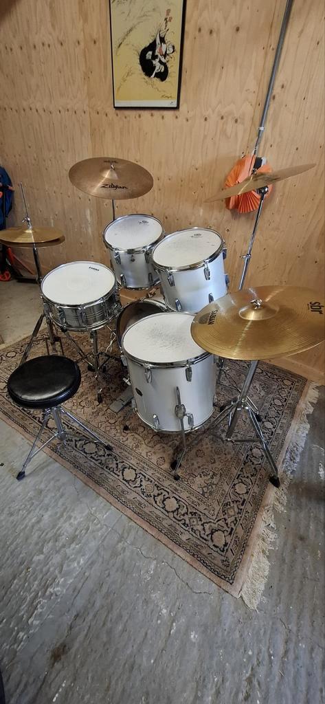 Trak TF 407 Drumstel met Bekkens, Muziek en Instrumenten, Drumstellen en Slagwerk, Gebruikt, Overige merken, Ophalen of Verzenden