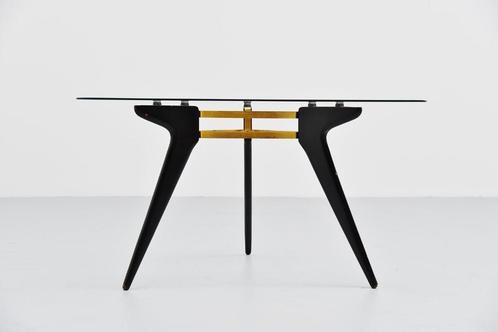 Vintage Alfred Hendrickx stijl salontafel, Huis en Inrichting, Tafels | Salontafels, Gebruikt, 50 tot 75 cm, 50 tot 100 cm, 50 tot 100 cm