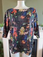 Pom Amsterdam zwart bloem blad top 2 38 | Gratis Verzenden, Kleding | Dames, Tops, Maat 38/40 (M), Verzenden, Zwart, Zo goed als nieuw
