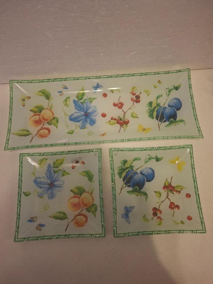 Janneke Brinkman - Fruits & Flowers - glazen gebakstel, Huis en Inrichting, Keuken | Servies, Nieuw, Schaal of Schalen, Overige stijlen