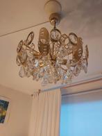 Vintage hollywood regency stijl kristallen kroonluchter, Huis en Inrichting, Lampen | Kroonluchters, Ophalen of Verzenden, Zo goed als nieuw
