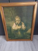 Rembrandt reproductie - Meisje met de bezem, Antiek en Kunst, Ophalen of Verzenden