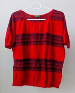 United Colors of Benetton – Rood Gestreepte Top, Zo goed als nieuw, Rood, Ophalen, Maat 38/40 (M)