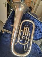 Zilverkleurige Euphonium/Tenortuba met Koffer, Ophalen, Gebruikt, Euphonium of Tenortuba, Met koffer of draagtas