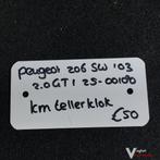 Peugeot 206 gti 2.0 16v Sw 2003 2500180  Km Tellerklok, Ophalen of Verzenden, Gebruikt