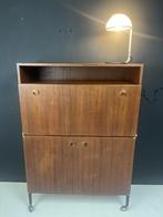 Mid century kabinet met bureau, 1960, Antiek en Kunst, Antiek | Meubels | Kasten, Ophalen of Verzenden