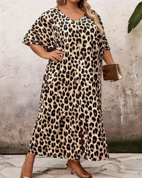 Jurkje Lichelle (54 tm 66) ** NIEUW **, Kleding | Dames, Grote Maten, Nieuw, Jurk, Beige, Verzenden