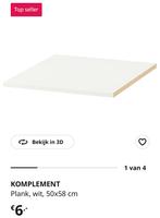 4x ikea Komplement plank 50x58 wit, Huis en Inrichting, Ophalen, 25 tot 50 cm, 50 tot 100 cm, Minder dan 100 cm