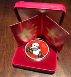 Chinese vlag Panda 1 oz Zilveren munt 10 Yuan China 2015, Postzegels en Munten, Munten | Azië, Ophalen of Verzenden, Zuidoost-Azië