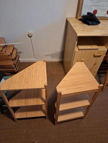 Bamboe wastafelrek/hoekrek Ragrund Ikea 2x