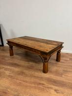 Salontafel massief hout met ijzeren details, Ophalen, Gebruikt, 100 tot 150 cm, Landelijk, industrieel, antiek, vintage
