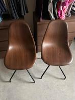 Eetkamerstoelen houtlook, Huis en Inrichting, Stoelen, Twee, Bruin, Zo goed als nieuw, Ophalen