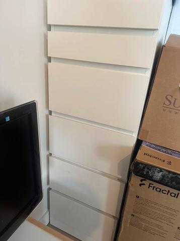 Ikea malm ladekast 6 lades met spiegel - afbeelding 1