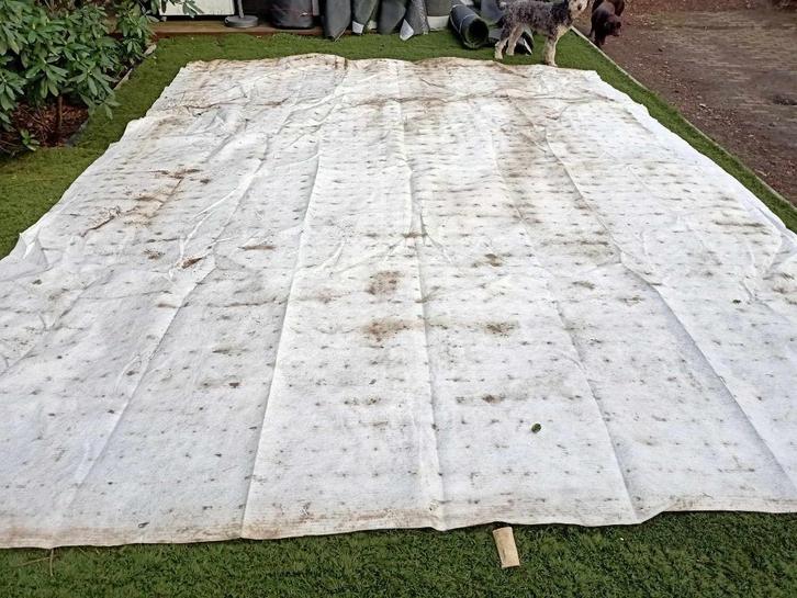 witte sterke stabiliserende anti-worteldoeken € 1/m², Tuin en Terras, Grind, Keien en Split, Zo goed als nieuw, Wit, Overige materialen