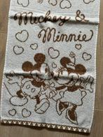 Handdoek Micky Mouse en Minnie Mouse, bruin wit, Nieuw, Wit, Verzenden, Theedoek of Handdoek