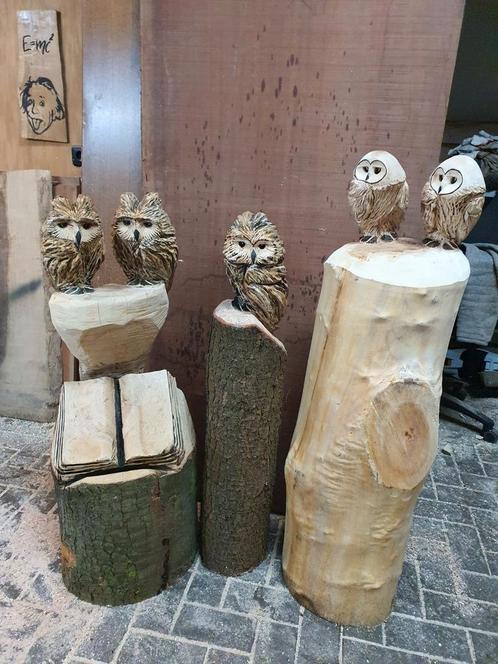 Tuinbeelden uilen diverse modellen brocante tuinbank vogel, Tuin en Terras, Tuinbeelden, Nieuw, Dierenbeeld, Hout, Ophalen