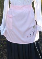 mooi jaren '60 Cocktail-schort ,roze met borduursel, Kleding | Dames, Carnaval, ., Ophalen of Verzenden, Zo goed als nieuw