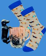 TECKEL SOKKEN (UNISEX) + THEE GLAS + THEE EI TECKEL, Ophalen of Verzenden, Nieuw, Sokken en Kniesokken