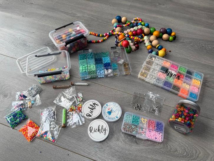 Grote kralen collectie - DIY sieraden maken, Hobby en Vrije tijd, Kralen en Sieraden maken, Gebruikt, Kraal, Ophalen