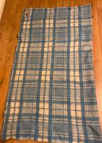 Didas blauw geruite deken zuiver scheerwol vintage 175 x 200, Huis en Inrichting, Woonaccessoires | Plaids en Woondekens, Ophalen of Verzenden