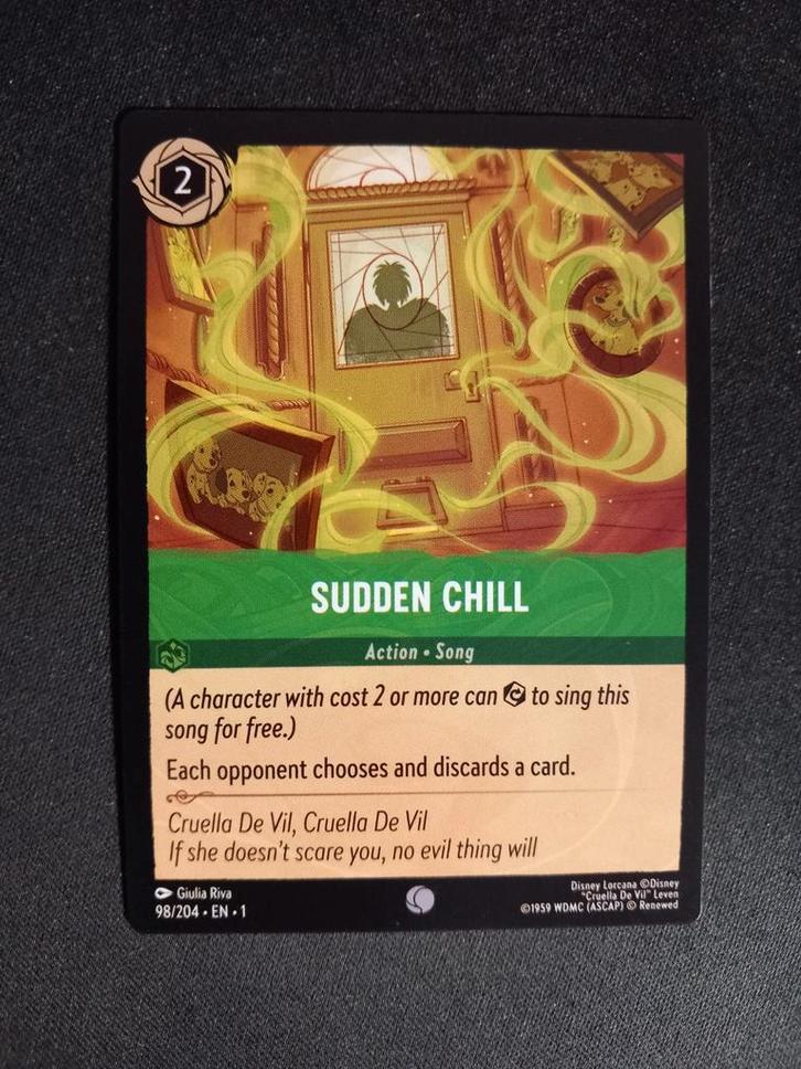 Sudden Chill 98/204 Lorcana The First Chapter NM, Hobby en Vrije tijd, Verzamelkaartspellen | Overige, Zo goed als nieuw, Losse kaart