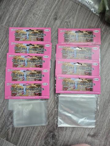 9 x 30 Cake Pop Zakjes, twee verschillende maten (NIEUW) beschikbaar voor biedingen