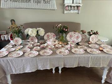 Johnson Bros Rose Chintz antiek 8 pers servies 1930 stempel beschikbaar voor biedingen