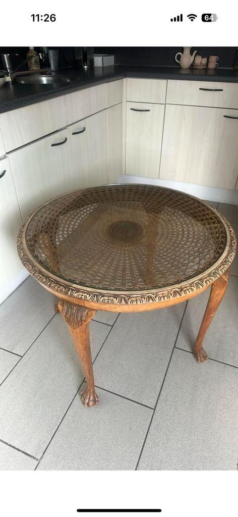 Koffietafel /salontafel / bijzettafel, Huis en Inrichting, Tafels | Bijzettafels, Zo goed als nieuw, Rond, 45 tot 60 cm, 55 tot 75 cm