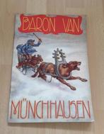 Oud papieren prentenboek Baron van Münchhausen jaren 50 - 60, Ophalen of Verzenden, Gelezen