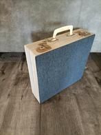 Vintage blauwe platen/ lp koffer. Jaren 60/70 Retro., Ophalen, Gebruikt