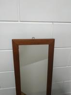 Deense vintage  "Disturbede" Scandinavische  teak spiegel, Ophalen of Verzenden, Rechthoekig, Minder dan 50 cm, Minder dan 100 cm