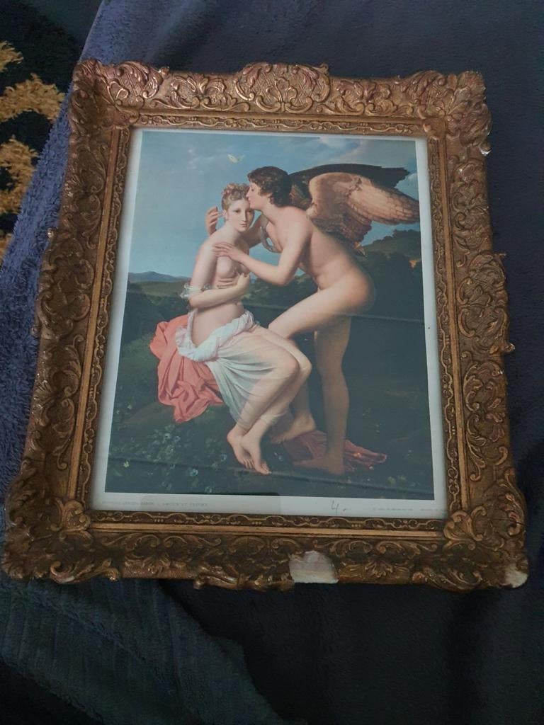 Schilderij  van amor et psyche, Antiek en Kunst, Ophalen of Verzenden