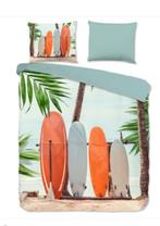 Tiener Dekbedovertrek 140x200 - Surf Design, Dekbedovertrek, Ophalen of Verzenden, Zo goed als nieuw, Overige kleuren