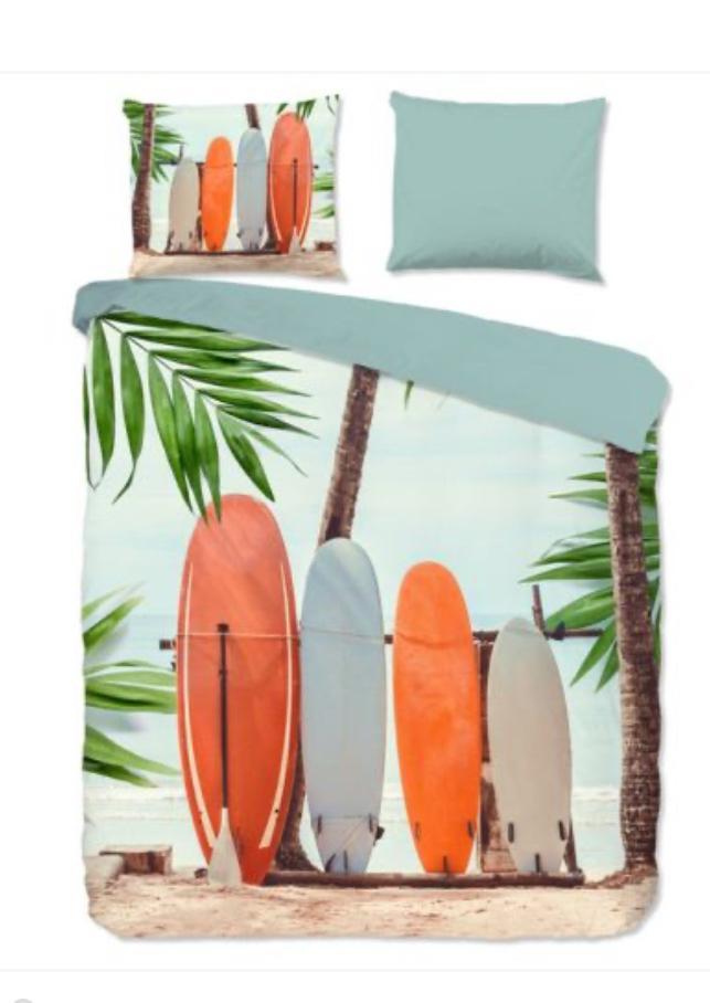 Tiener Dekbedovertrek 140x200 - Surf Design, Huis en Inrichting, Slaapkamer | Beddengoed, Zo goed als nieuw, Dekbedovertrek, Eenpersoons