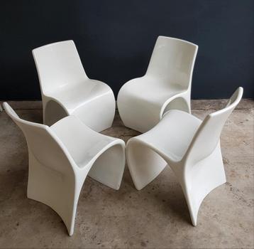 10 x design stoelen wit Verner Panton Ron Arad terras cafe