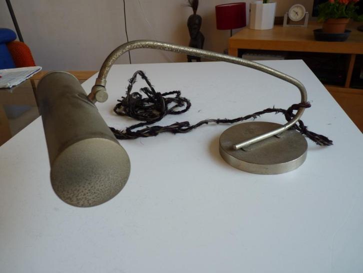 Vintage bureaulamp, Huis en Inrichting, Lampen | Tafellampen, Gebruikt, Minder dan 50 cm, Metaal, Ophalen