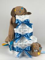 Luiertaart Kraamcadeau jongen Hond diep Blauw, Kinderen en Baby's, Kraamcadeaus en Geboorteborden, Nieuw, Ophalen of Verzenden