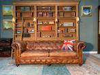 Chesterfield bank vintage cognac Ralph Lauren GRATIS BEZORGD, Ophalen of Verzenden, Zo goed als nieuw, 200 tot 250 cm, Leer