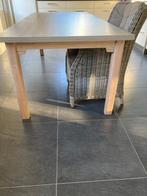 Stevige 6 persoons eettafel, Ophalen, Eikenhout, 200 cm of meer, 50 tot 100 cm