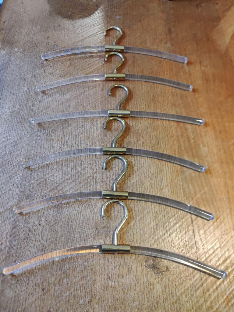 Vintage Lucide Kapstok Hangers - Set van 6, Kleding | Dames, Kledinghangers, Ophalen of Verzenden, Gebruikt, Kunststof, Kinderen en Volwassenen
