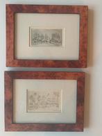 Twee etsen, ingelijst, Ophalen of Verzenden