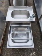 Wasbak uitstortgootsteen RVS met emmer plateau ( 033 ), Doe-het-zelf en Verbouw, Sanitair, Ophalen, Gebruikt, Nvt, Nvt