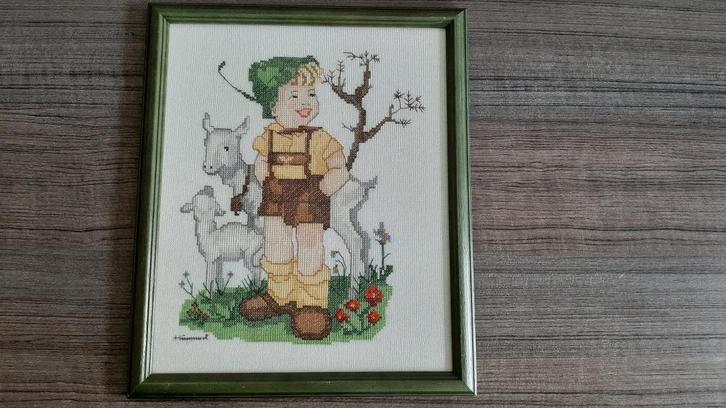 Geborduurde Hummeltjes, Huis en Inrichting, Woonaccessoires | Schilderijen, Tekeningen en Foto's, Zo goed als nieuw, Overige typen